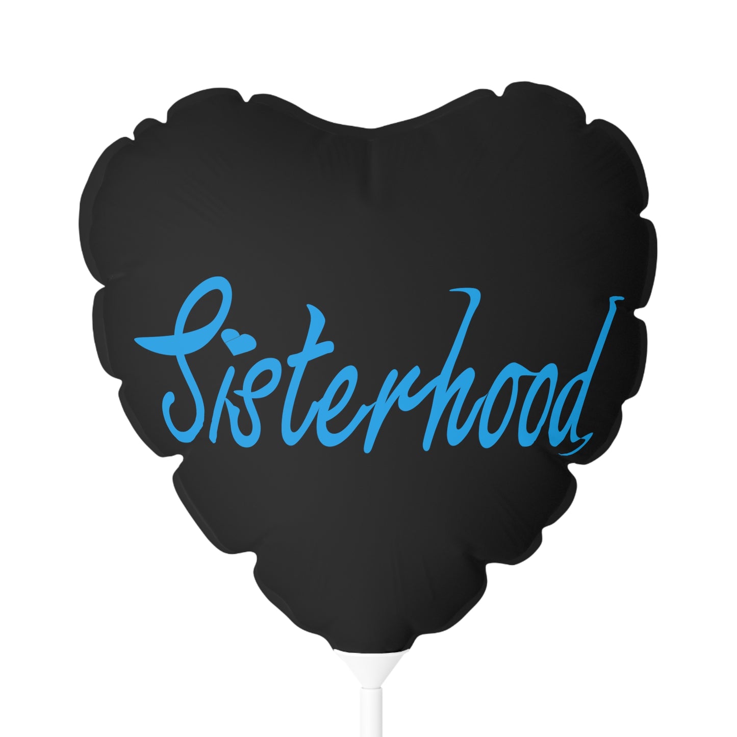 Sisterhood Blue Typography Balloon (Round and Heart-shaped), 11"