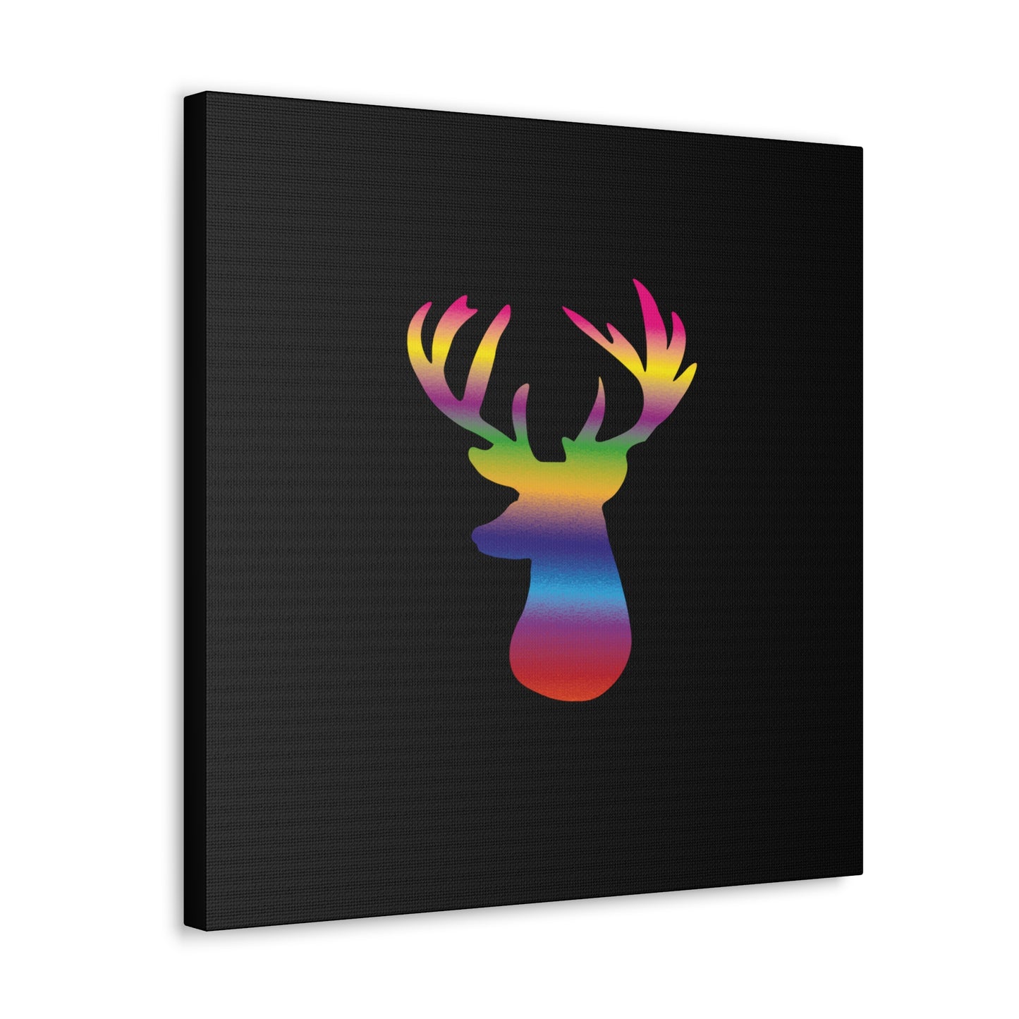 Rainbow Stag Head Canvas Gallery Wraps