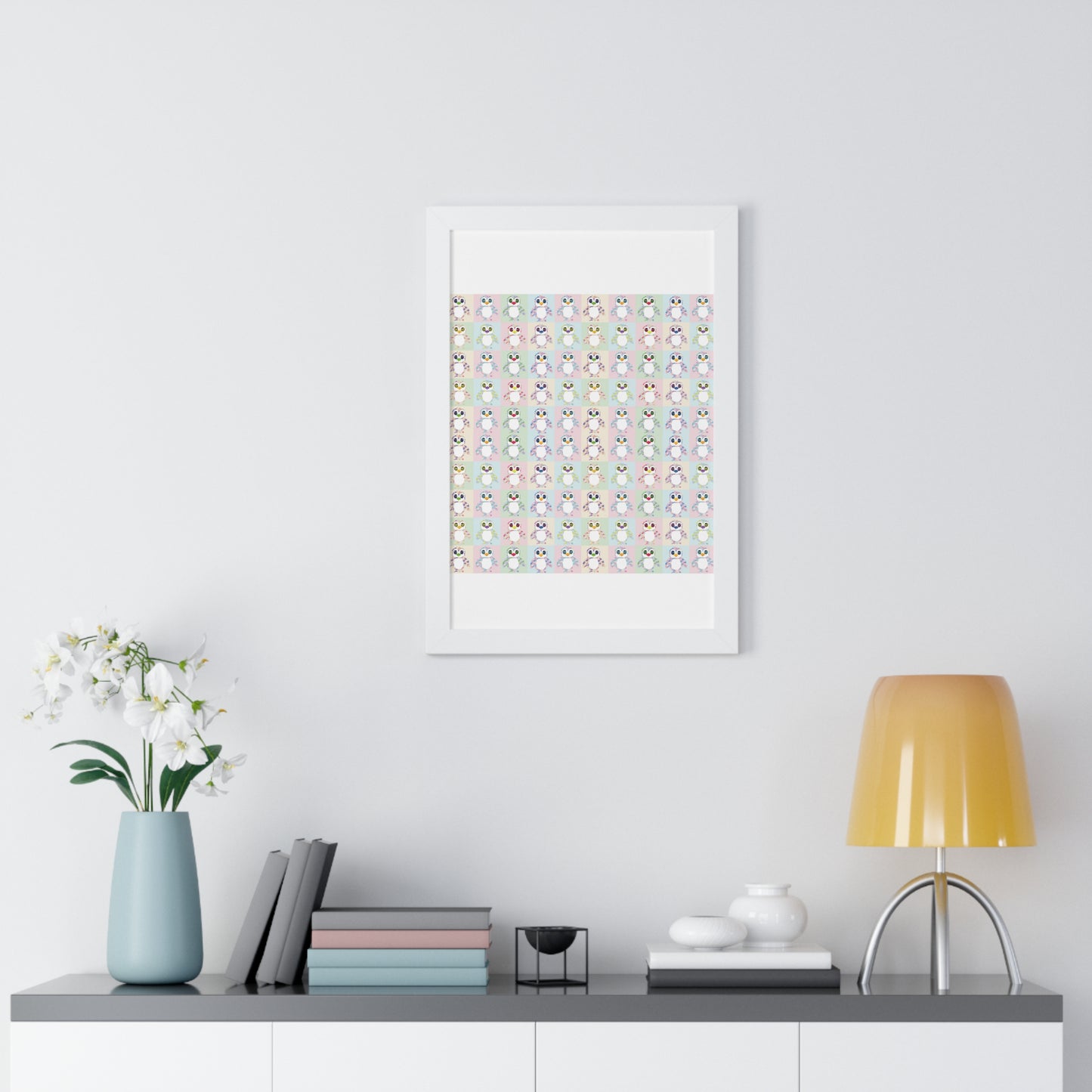 The Penguinies Pop Art Framed Vertical Poster