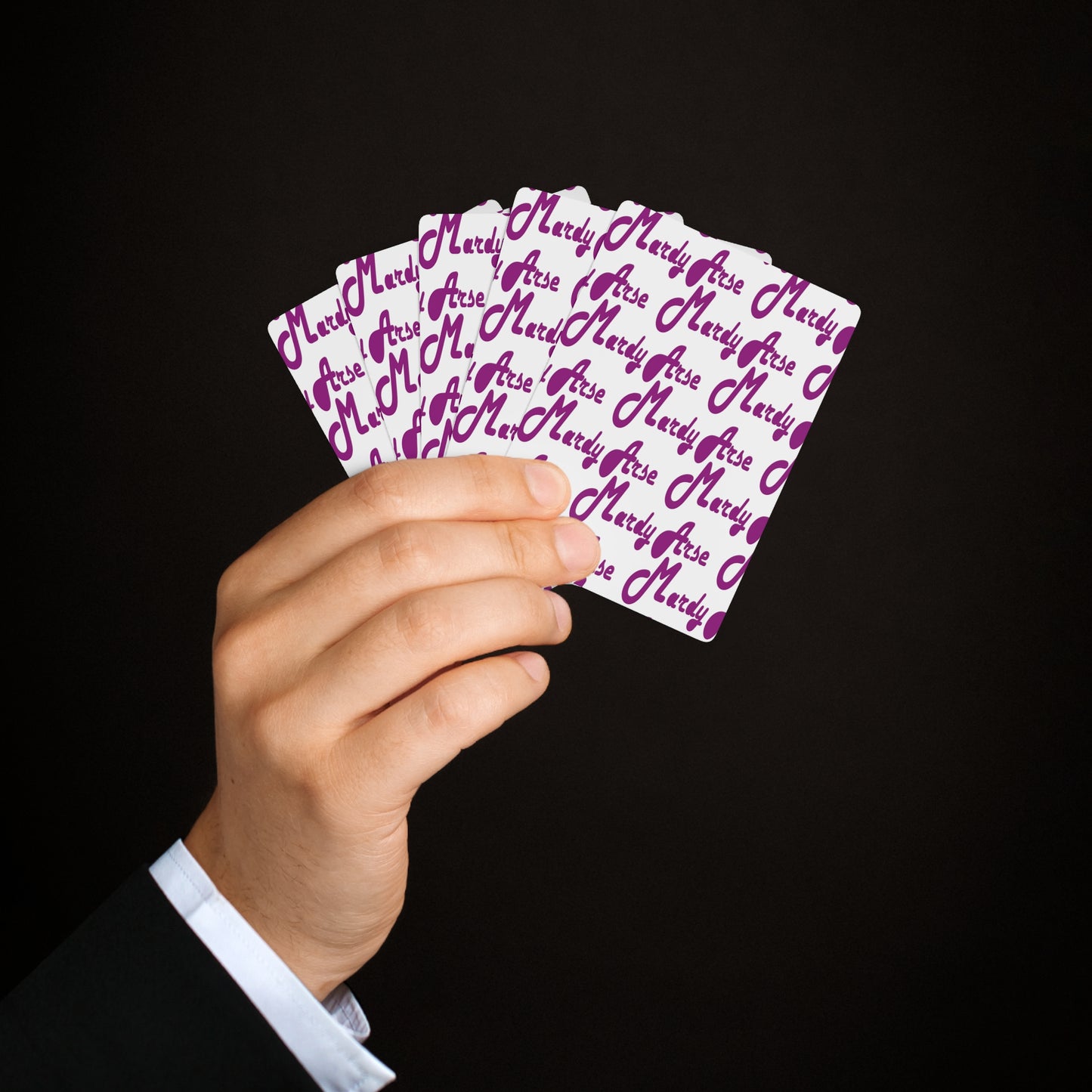 Mardy Arse, Sheffield Dialect Purple Typography Custom Poker Cards