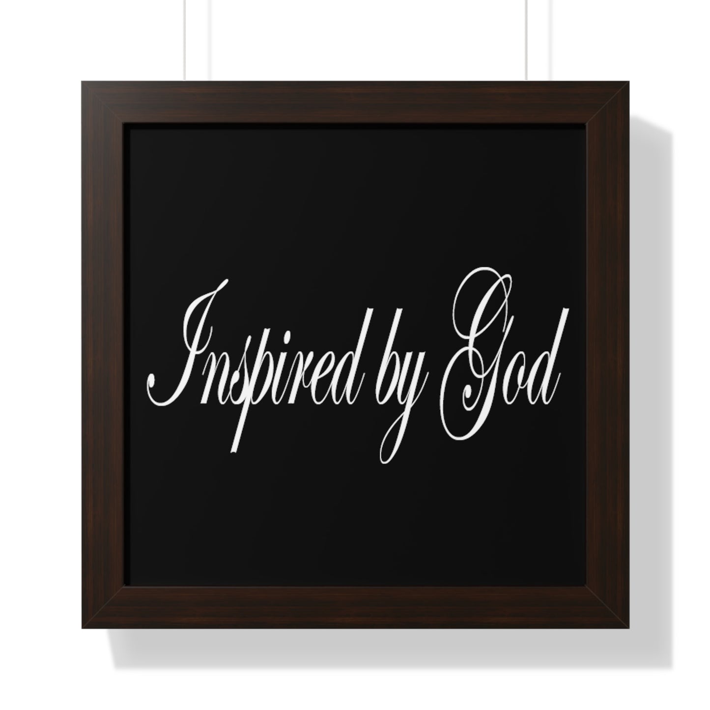 Inspired by God Typography Quote Framed Vertical Poster