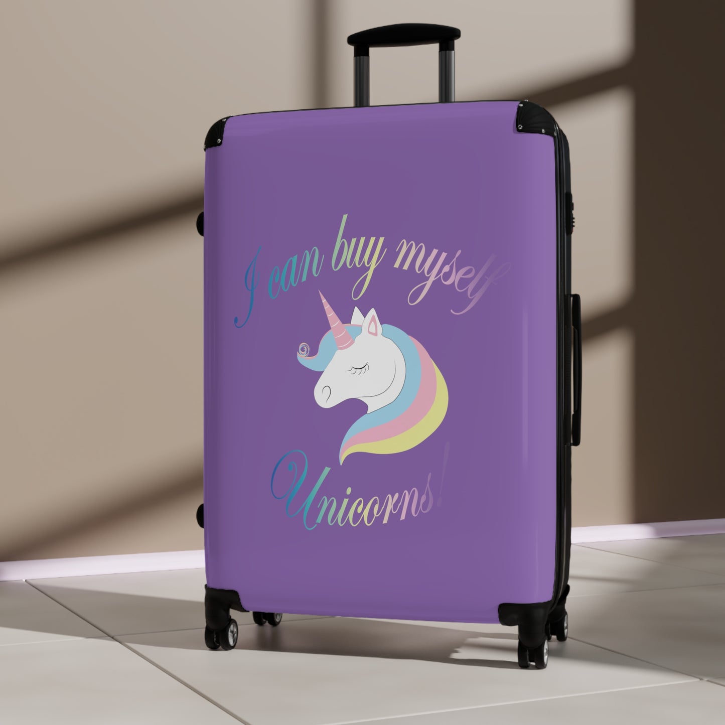 I Can Buy Myself Unicorns! Purple Suitcase