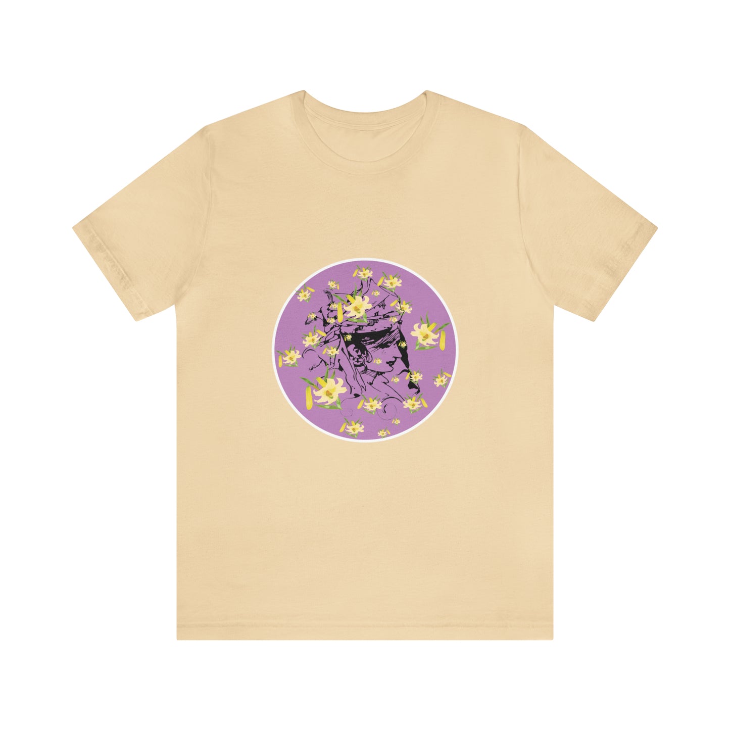 Purple Daffodil Woman Art Unisex Jersey Short Sleeve Tee