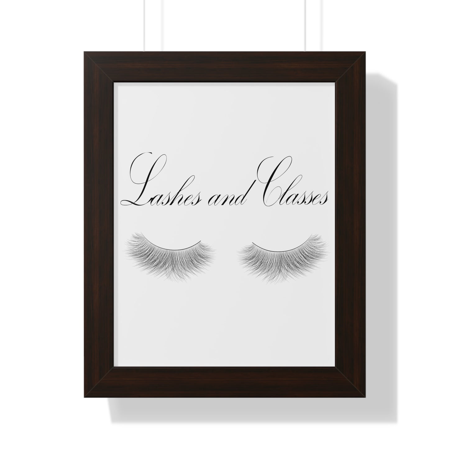 Lashes & Classes Framed Vertical Poster