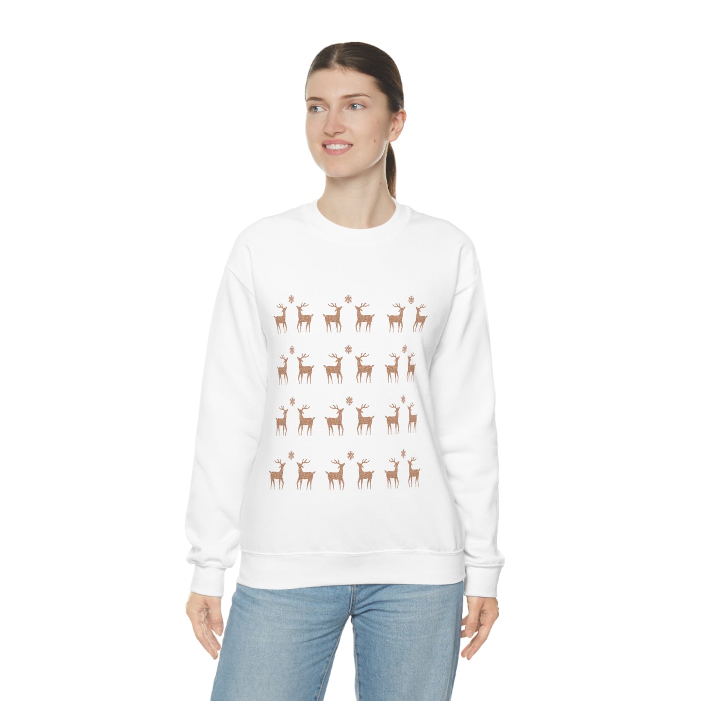 Golden Stag Pattern Unisex Heavy Blend™ Crewneck Sweatshirt