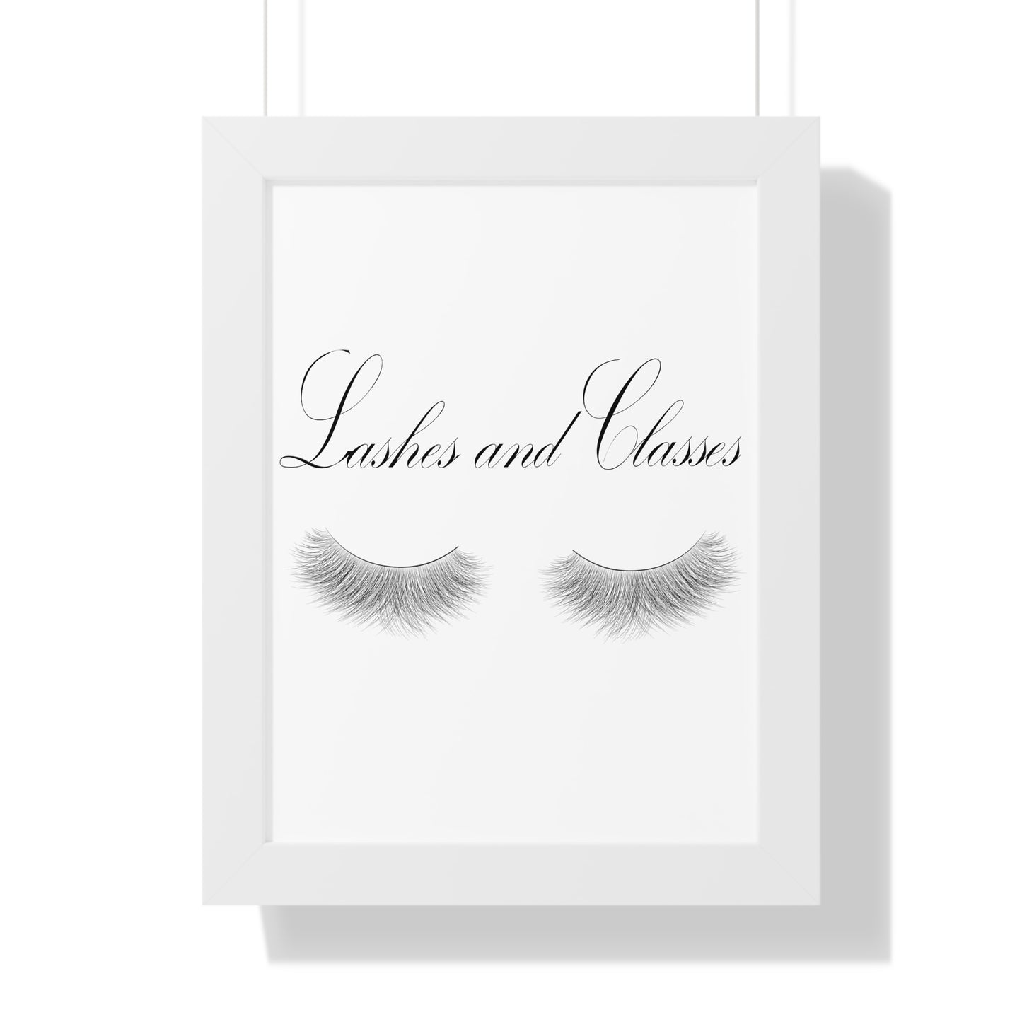 Lashes & Classes Framed Vertical Poster