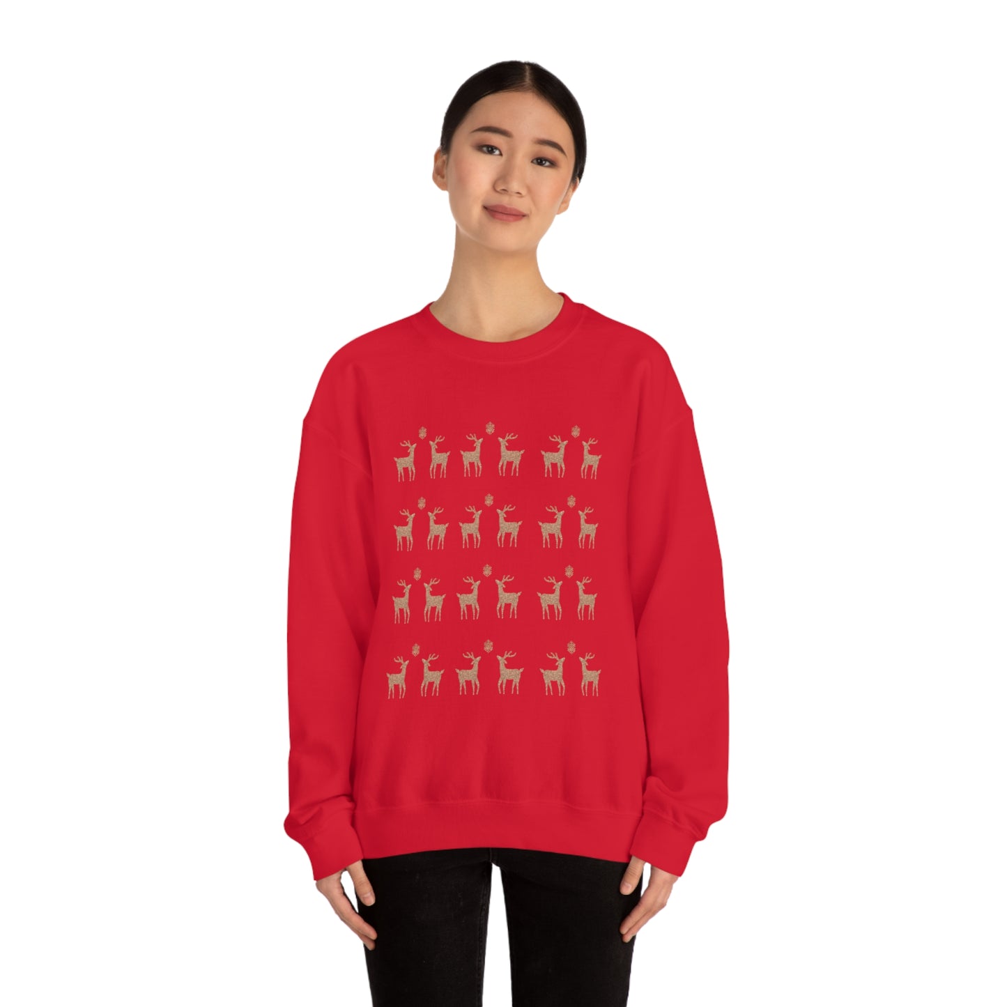 Golden Stag Pattern Unisex Heavy Blend™ Crewneck Sweatshirt