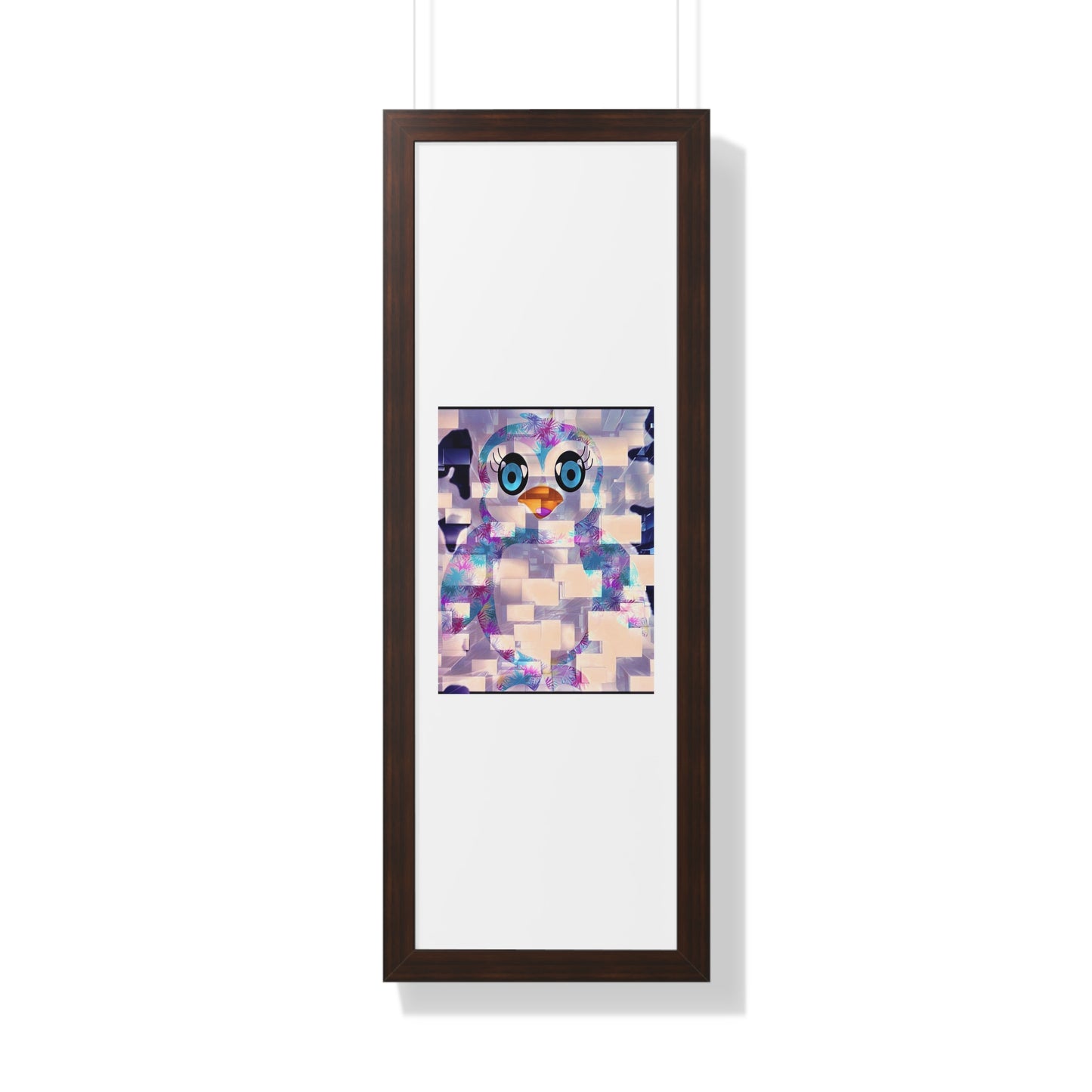 Penguinies Block Art Framed Vertical Poster