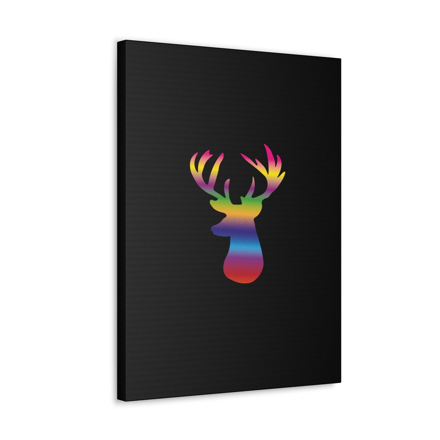 Rainbow Stag Head Canvas Gallery Wraps