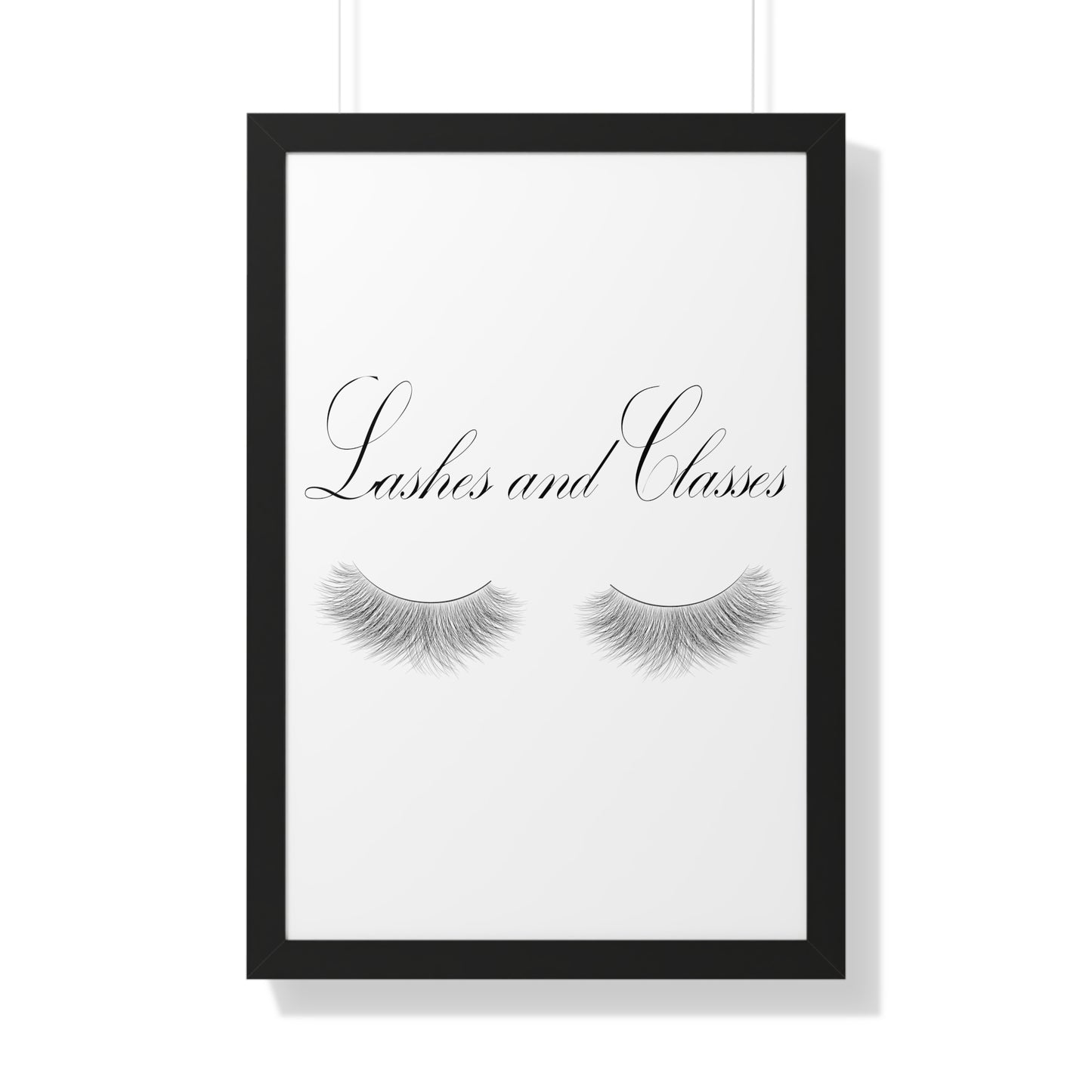 Lashes & Classes Framed Vertical Poster