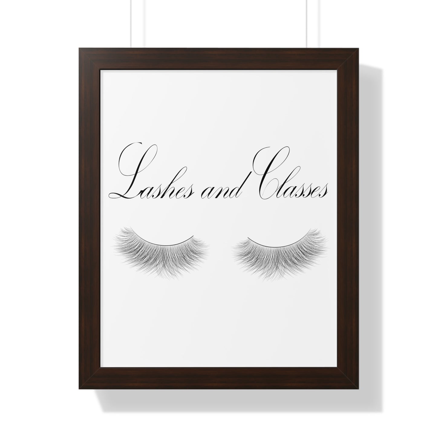 Lashes & Classes Framed Vertical Poster