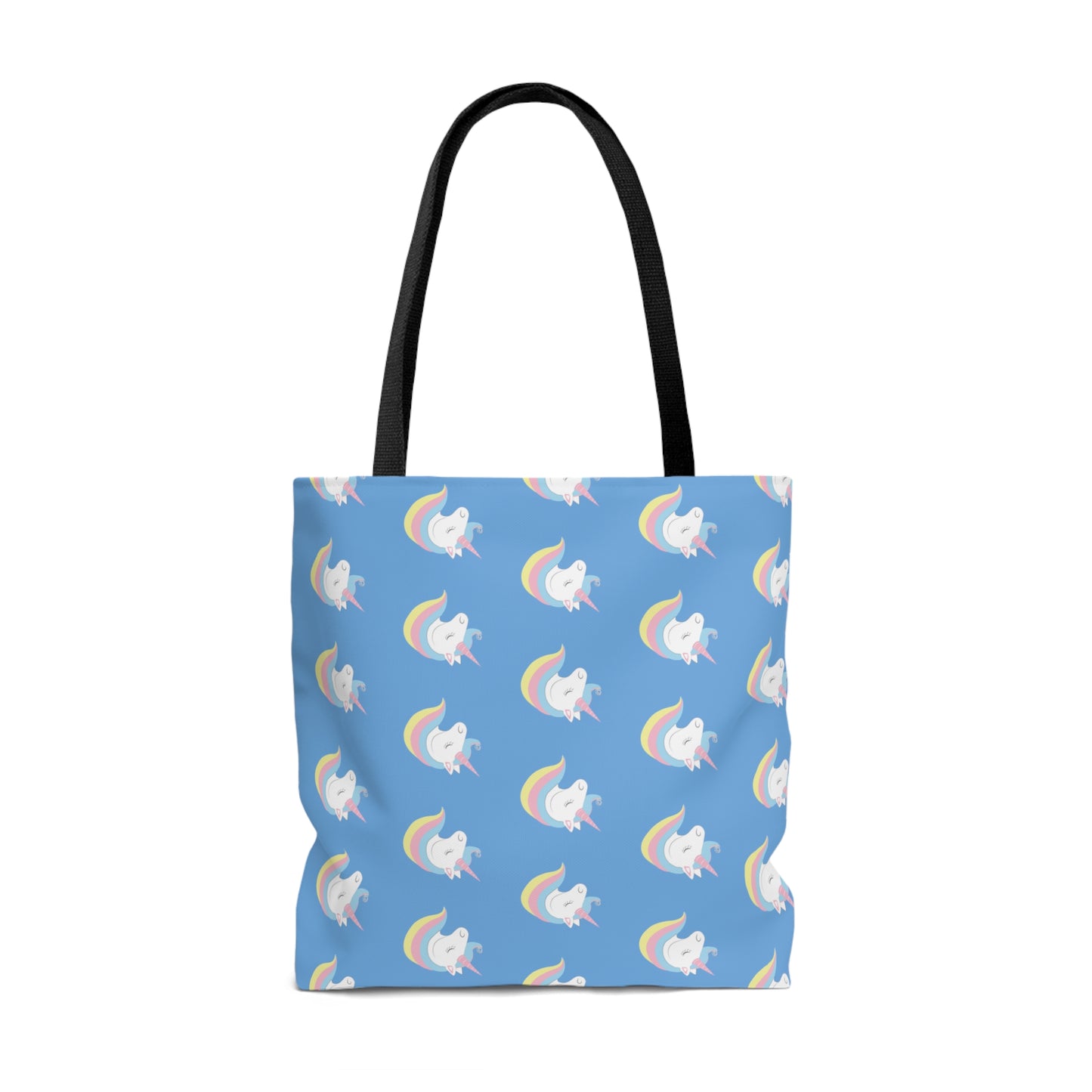 Unicorn Pattern Light Blue Tote Bag (AOP)