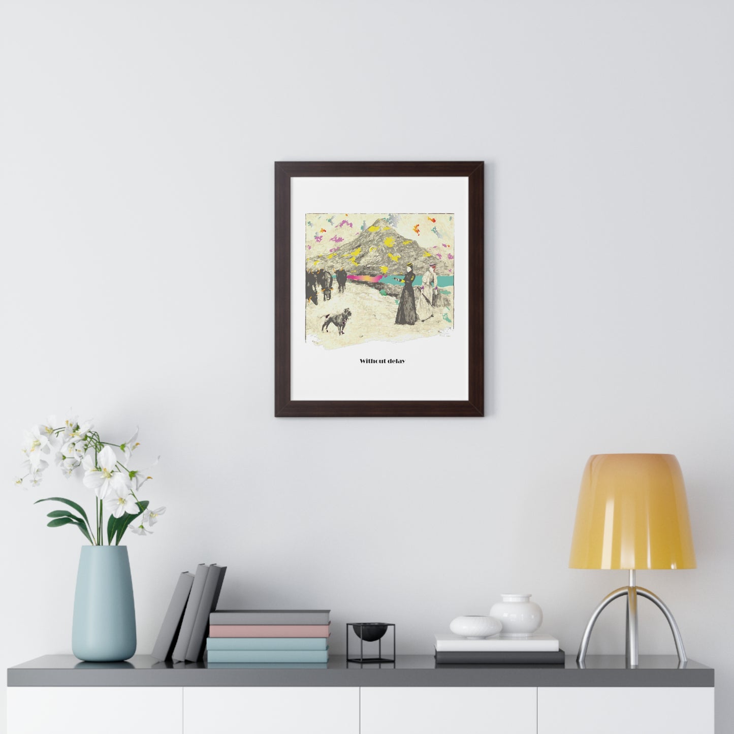 Without Delay Art Framed Vertical Poster