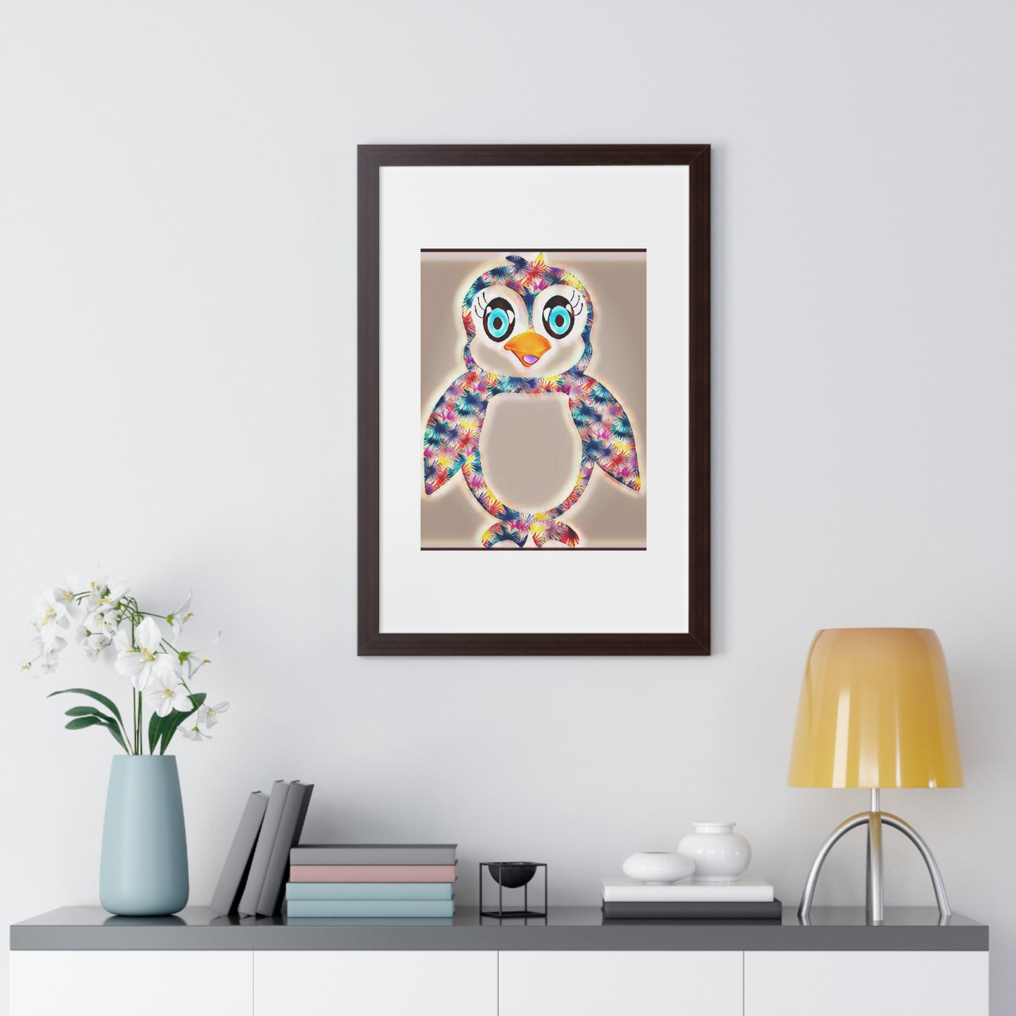 The Penguinies Glow Cinematic Framed Vertical Poster