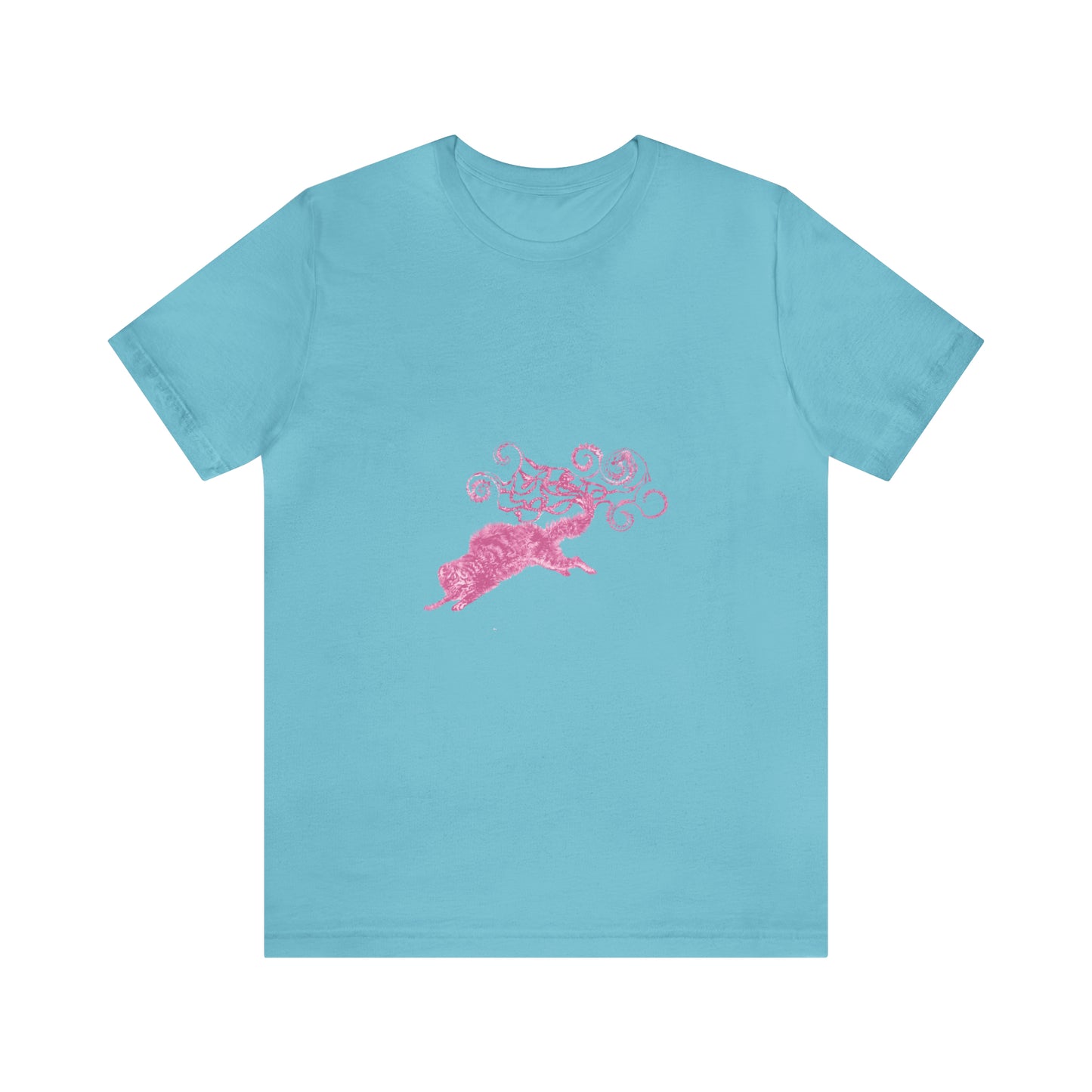 Pink Cat's Tail Art Unisex Jersey Short Sleeve Tee