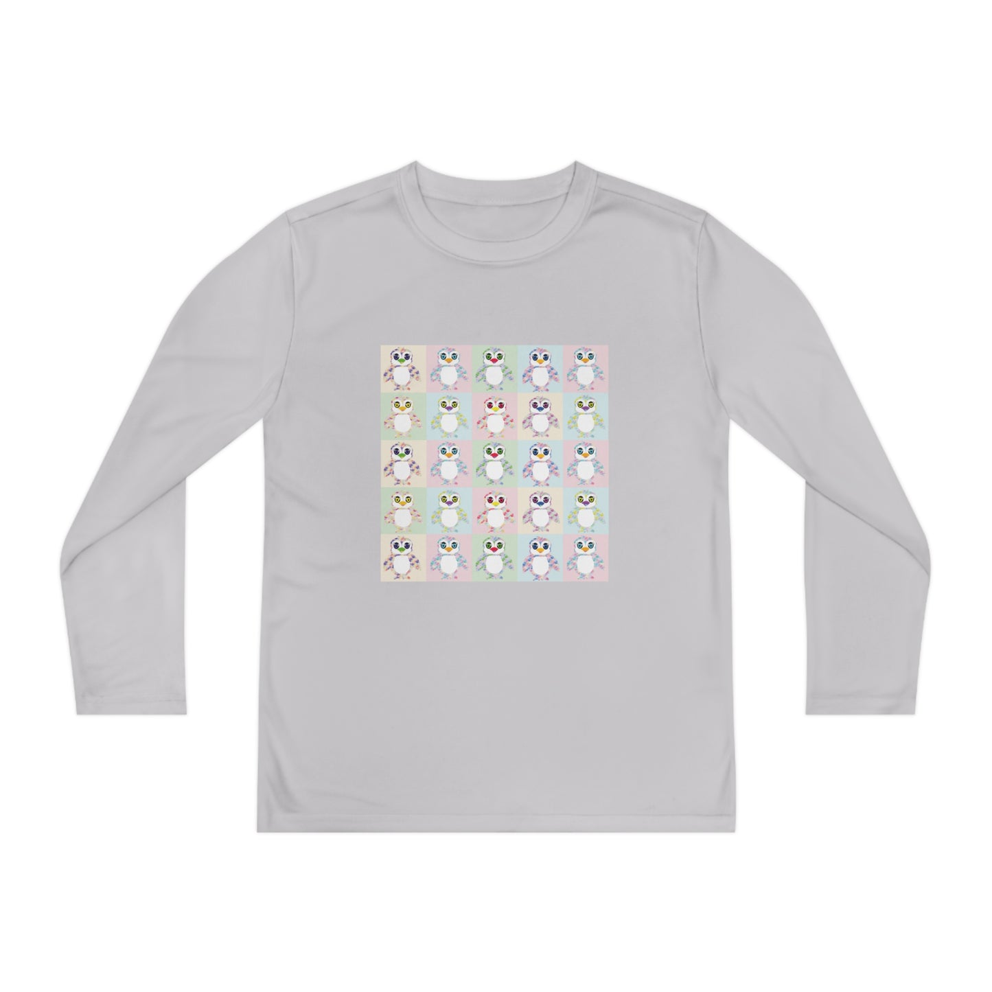 The Penguinies Pop Art Youth Long Sleeve Competitor Tee