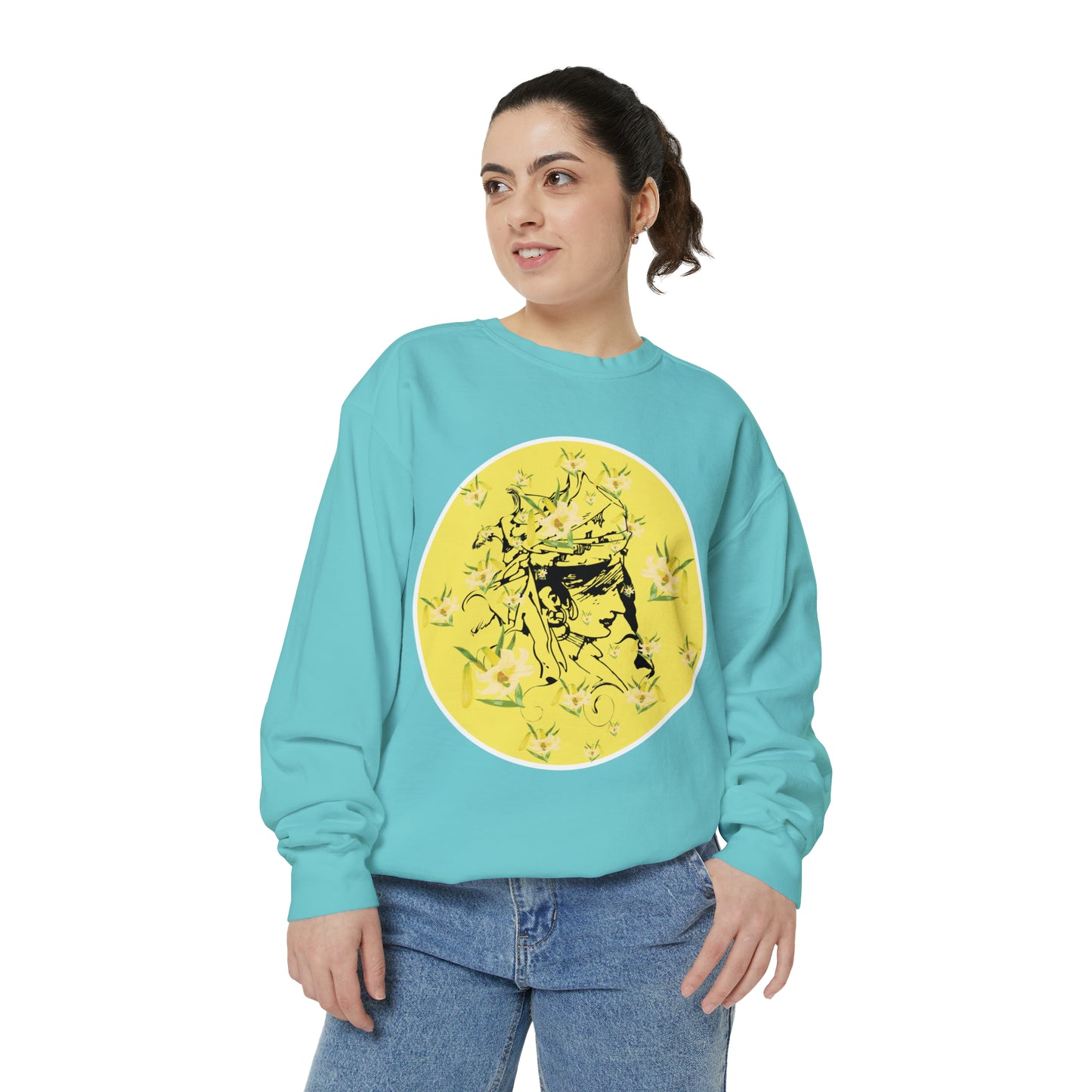 Daffodil Woman Art Unisex Garment-Dyed Sweatshirt