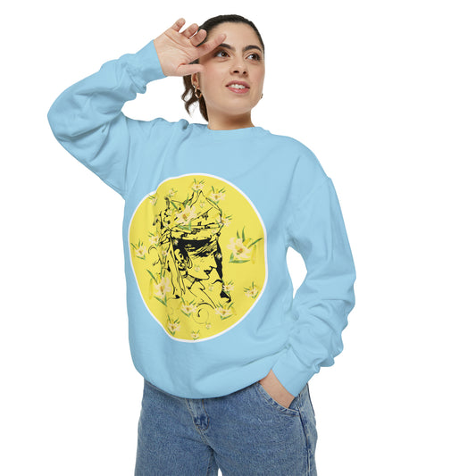 Daffodil Woman Art Unisex Garment-Dyed Sweatshirt