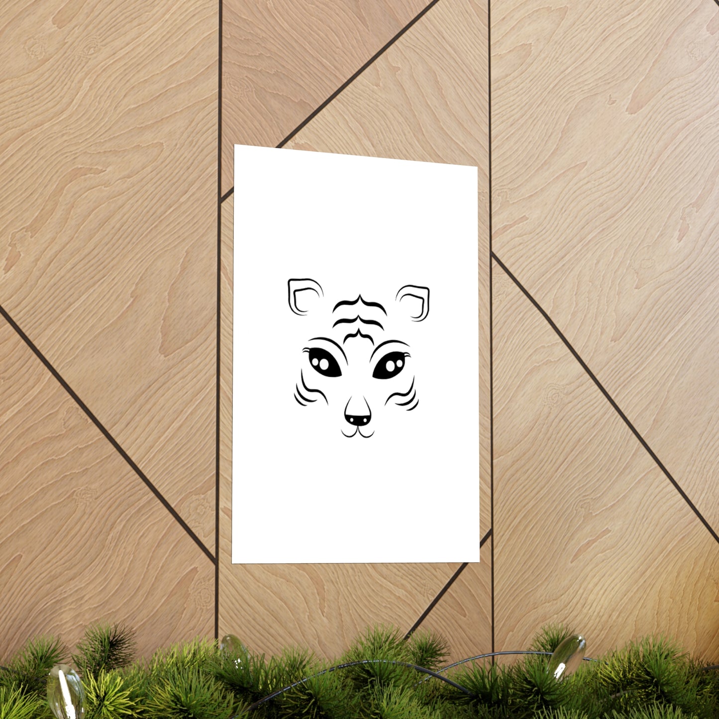 Tiger Face Art Premium Matte Vertical Posters