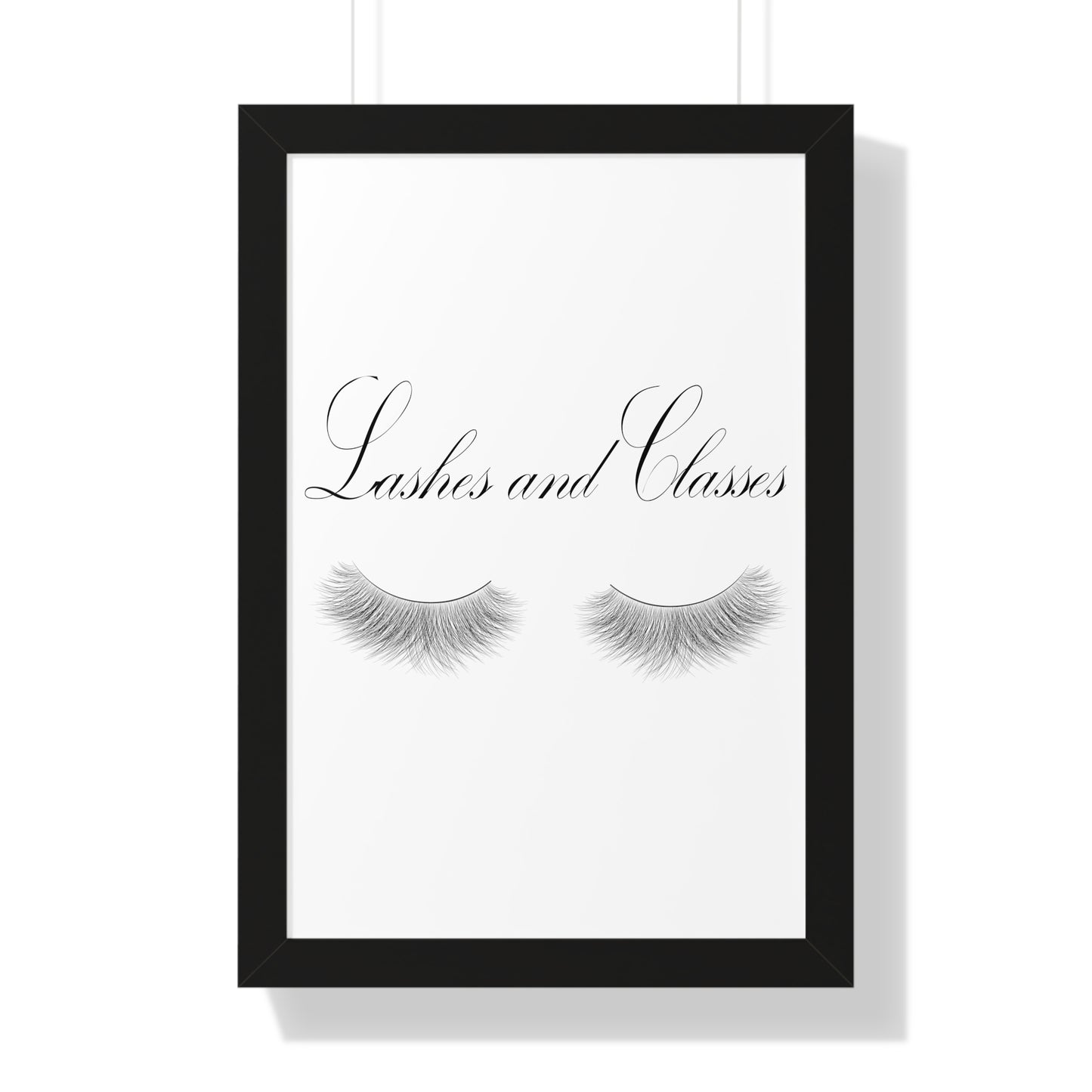 Lashes & Classes Framed Vertical Poster