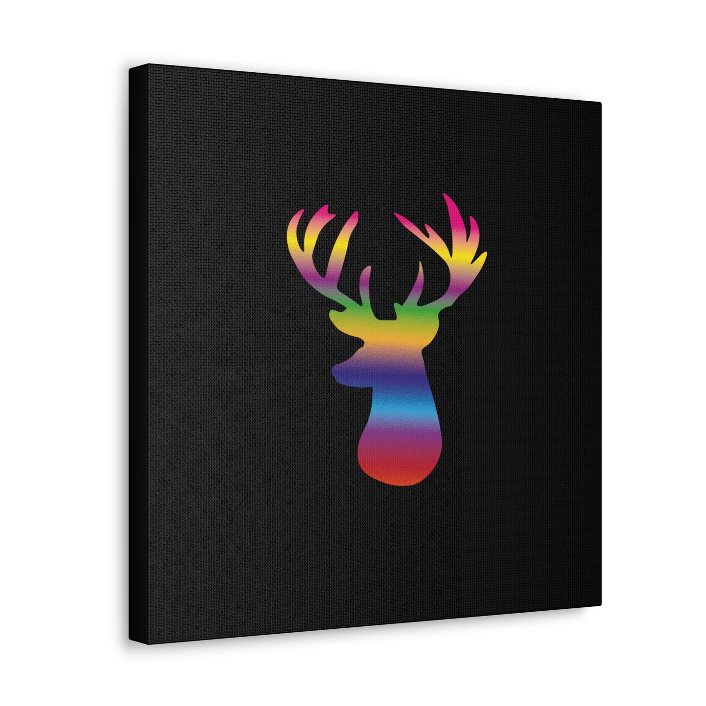 Rainbow Stag Head Canvas Gallery Wraps