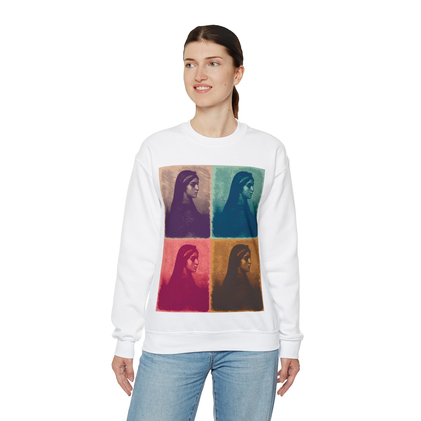 Koptic Woman Art Unisex Heavy Blend Crewneck Sweatshirt