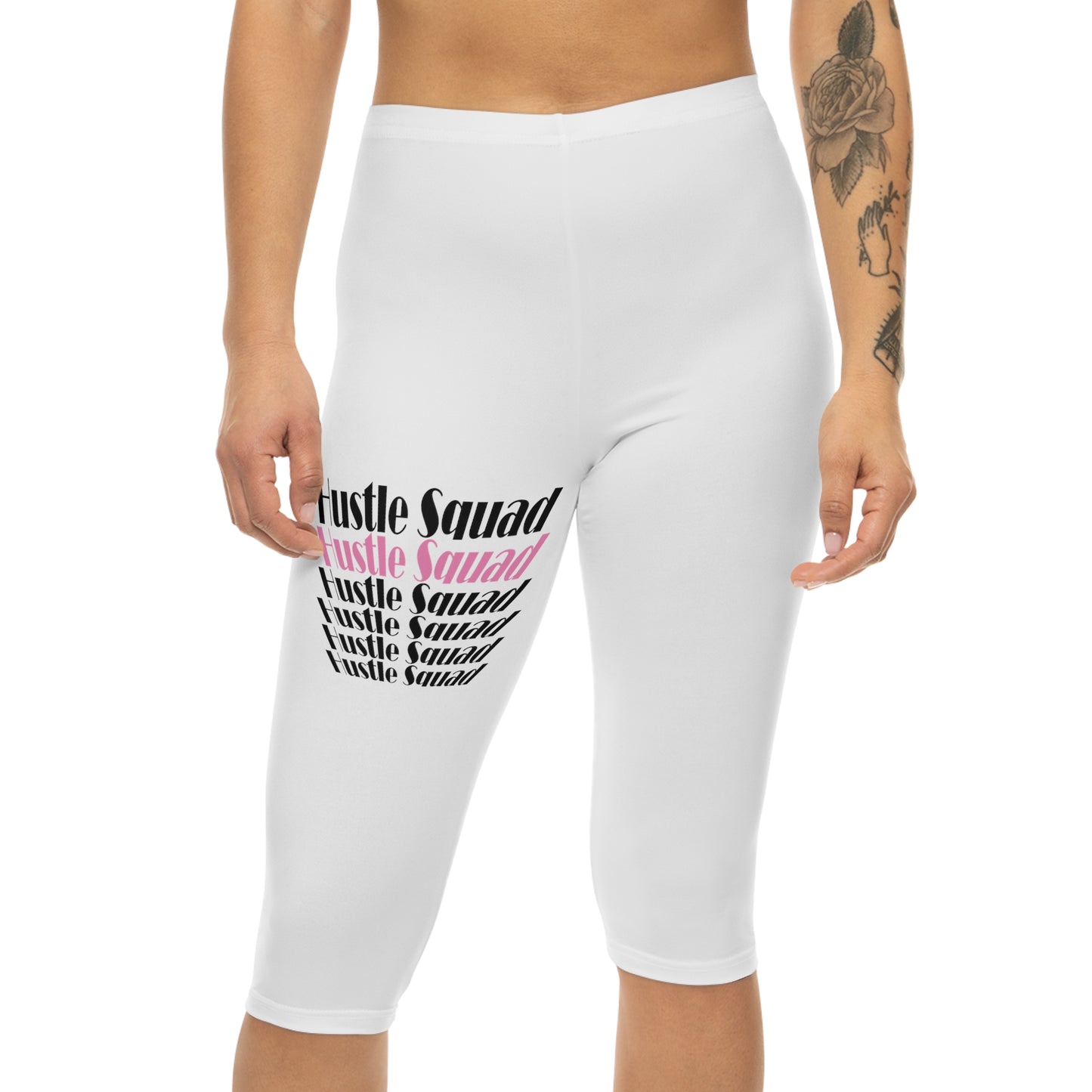 Hustle Squad Women’s Capri Leggings (AOP)