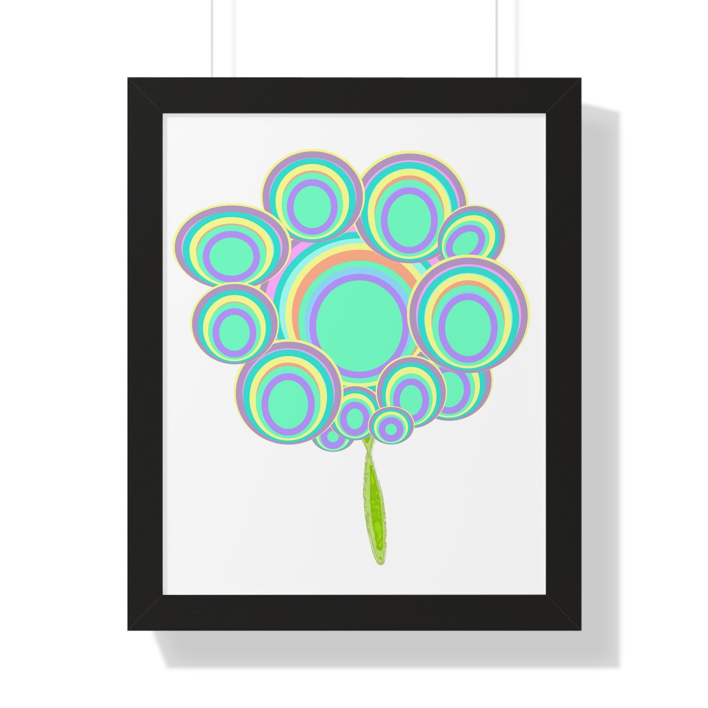 Circle Tree Art Illustration Framed Vertical Poster