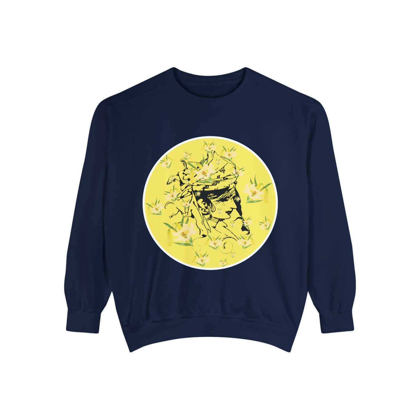 Daffodil Woman Art Unisex Garment-Dyed Sweatshirt