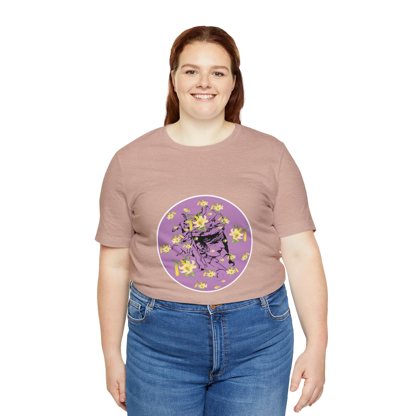 Purple Daffodil Woman Art Unisex Jersey Short Sleeve Tee