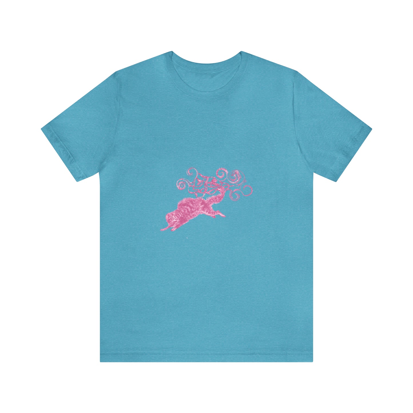 Pink Cat's Tail Art Unisex Jersey Short Sleeve Tee