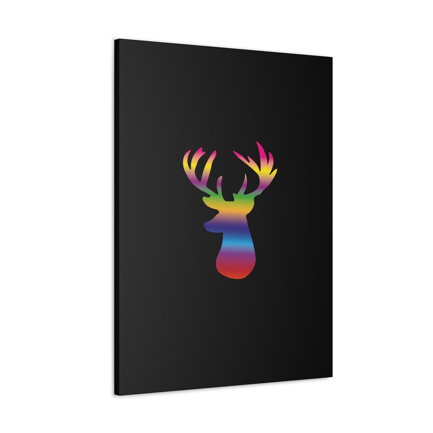 Rainbow Stag Head Canvas Gallery Wraps