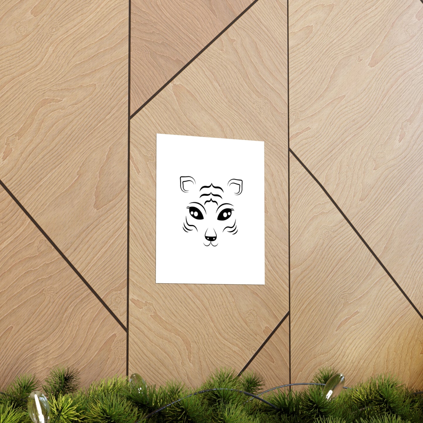 Tiger Face Art Premium Matte Vertical Posters