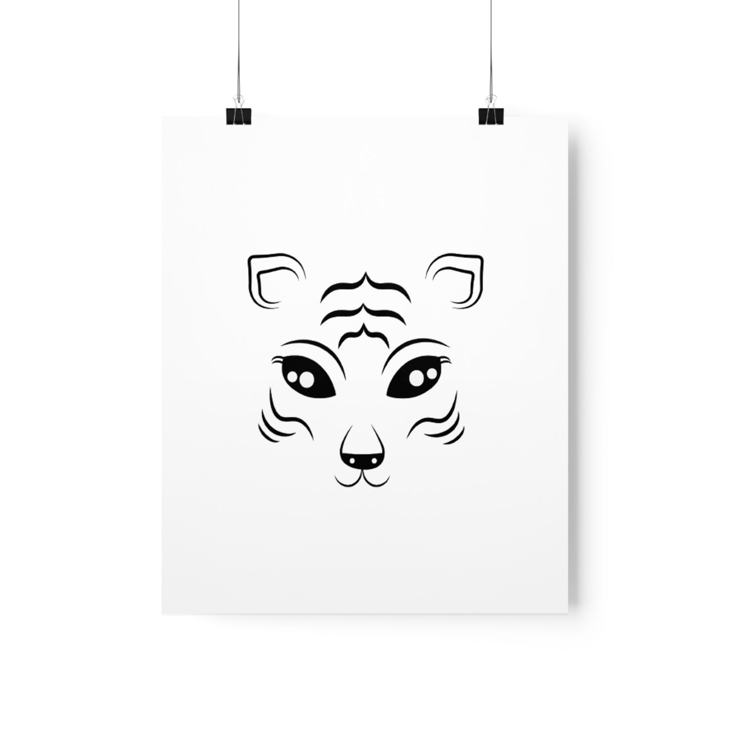 Tiger Face Art Premium Matte Vertical Posters