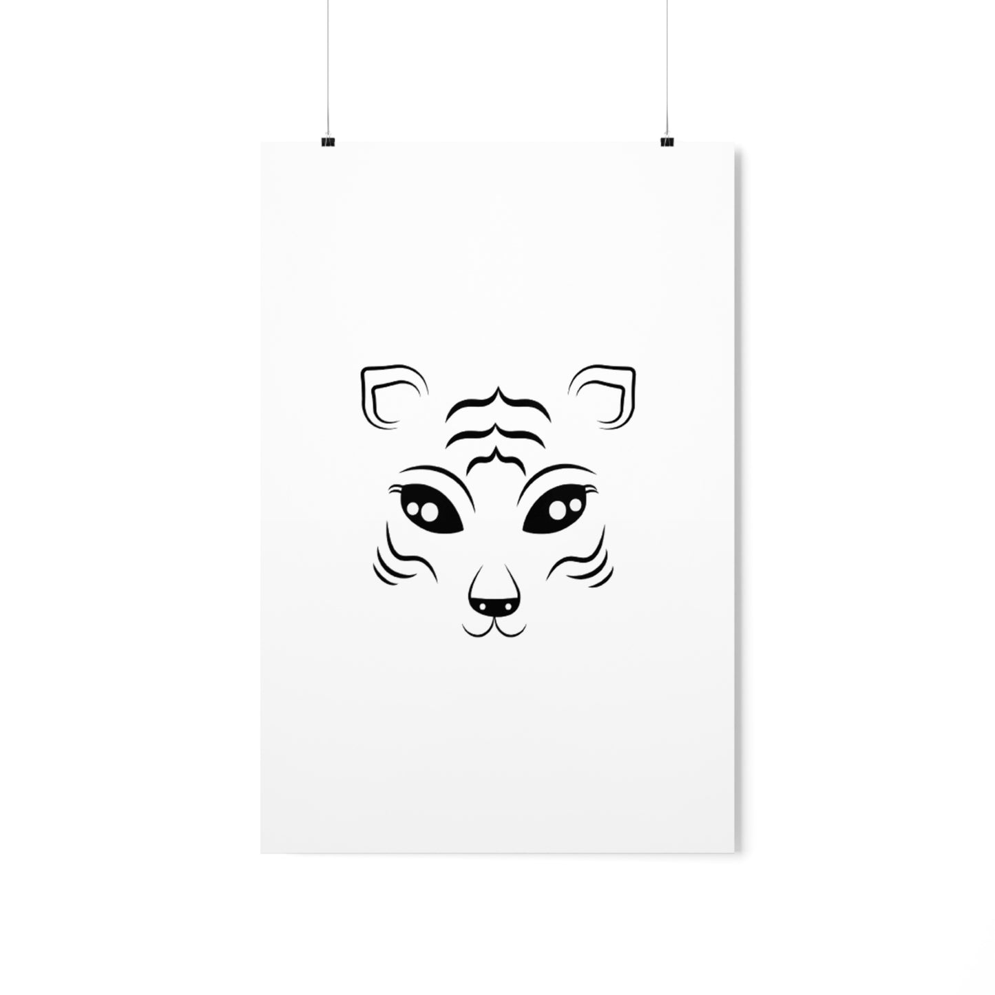 Tiger Face Art Premium Matte Vertical Posters