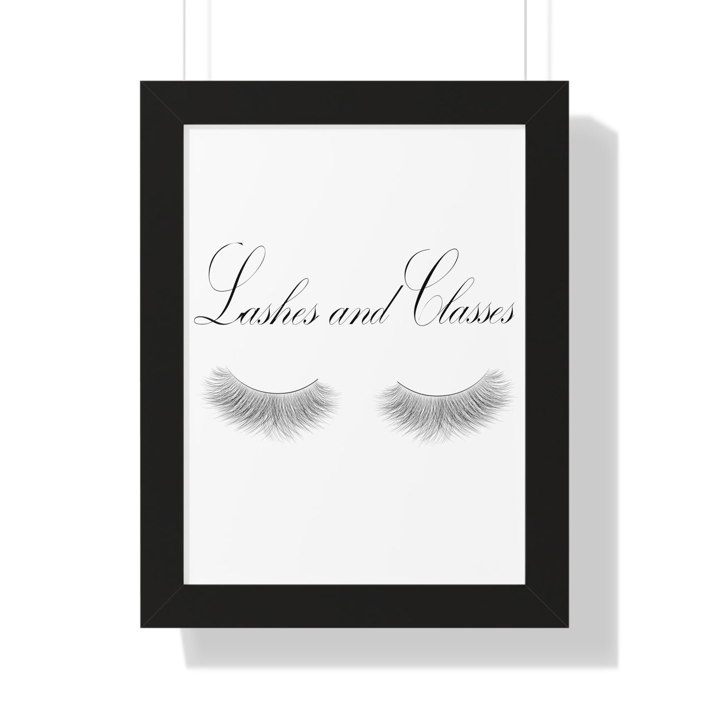 Lashes & Classes Framed Vertical Poster