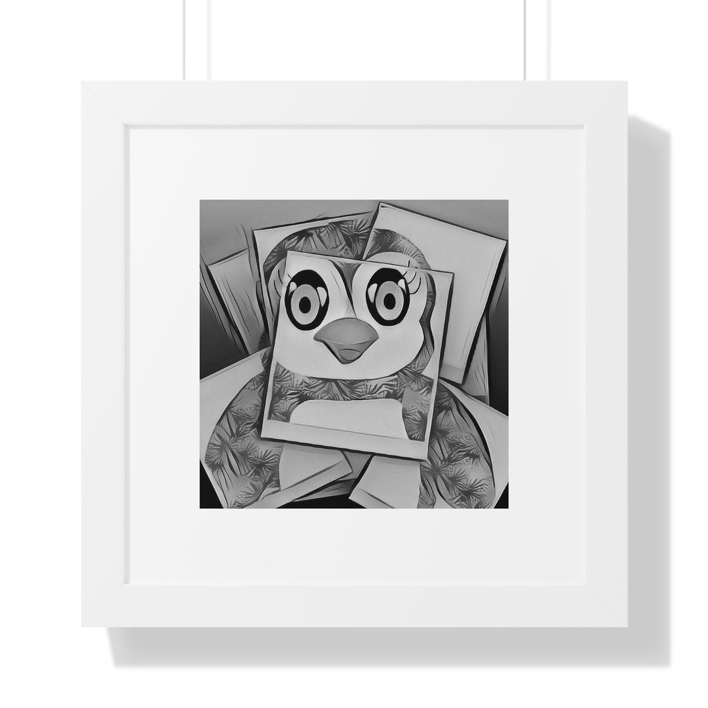 The Penguinies Photogprah Black & White Art Framed Vertical Poster