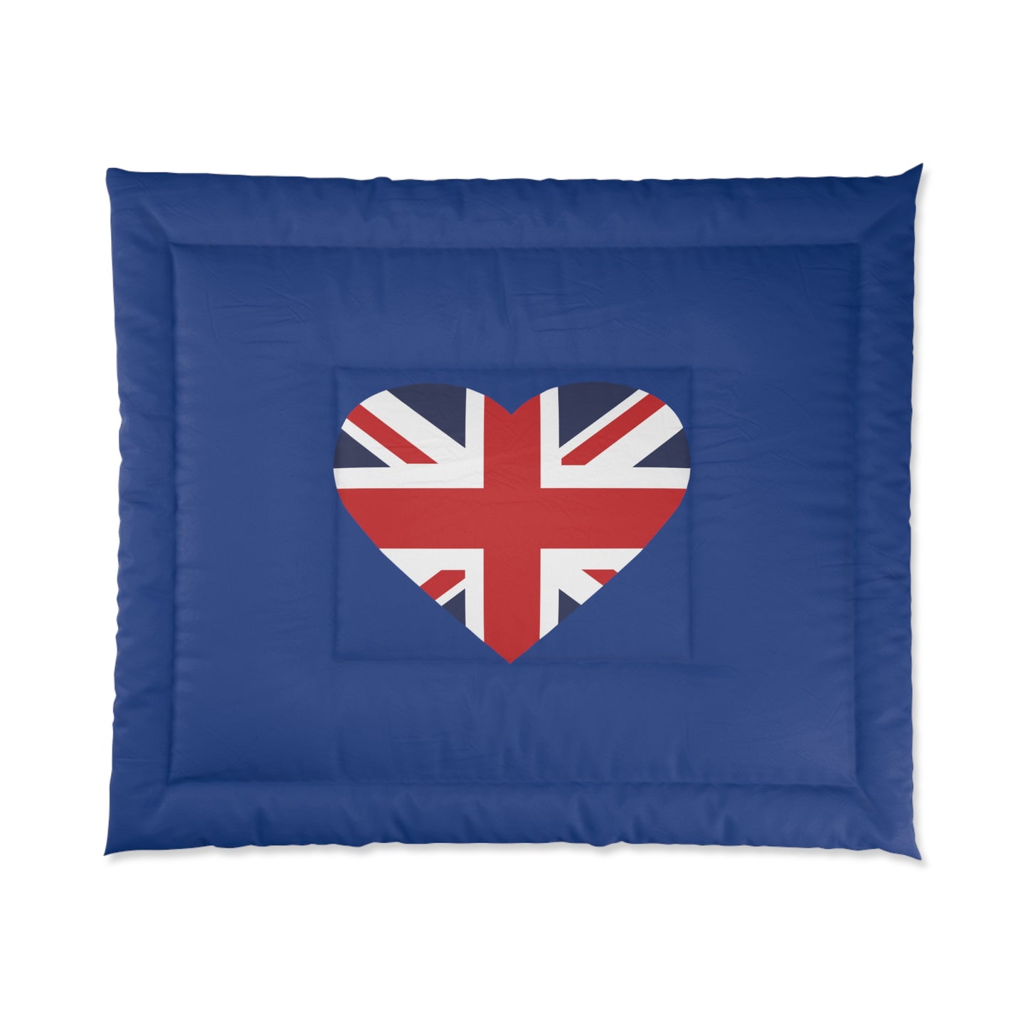 Union Jack Heart Blue Comforter