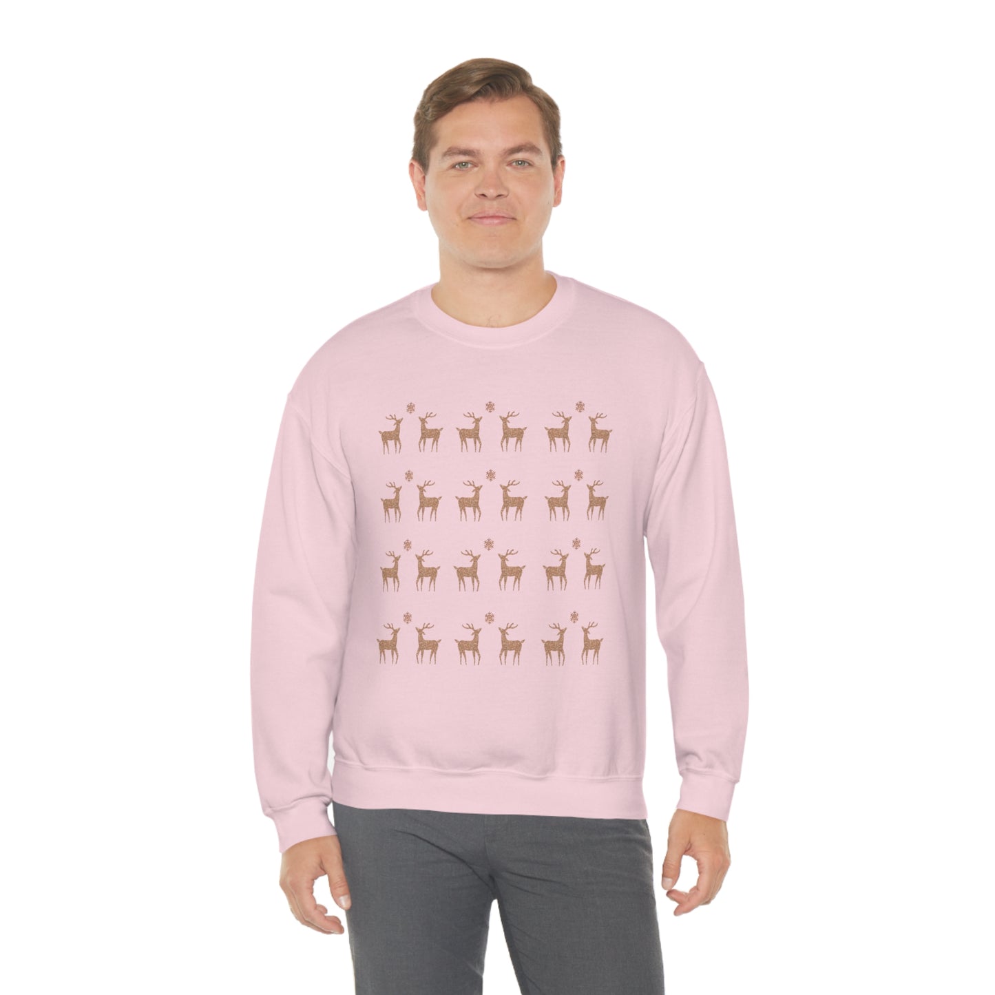 Golden Stag Pattern Unisex Heavy Blend™ Crewneck Sweatshirt