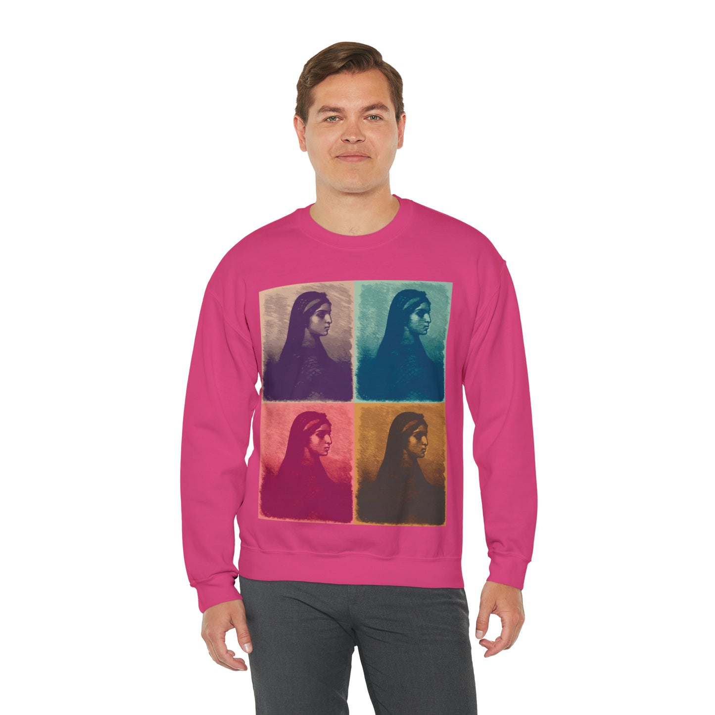 Koptic Woman Art Unisex Heavy Blend Crewneck Sweatshirt