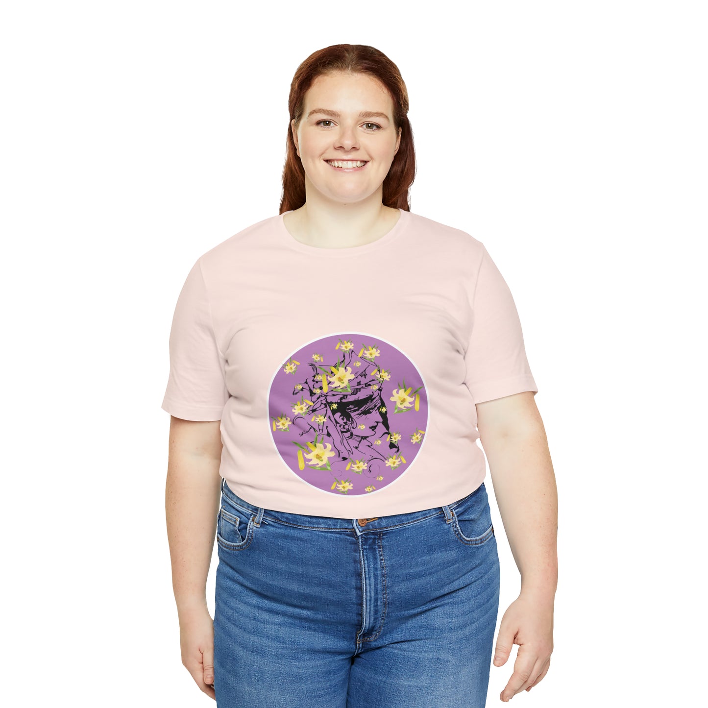 Purple Daffodil Woman Art Unisex Jersey Short Sleeve Tee