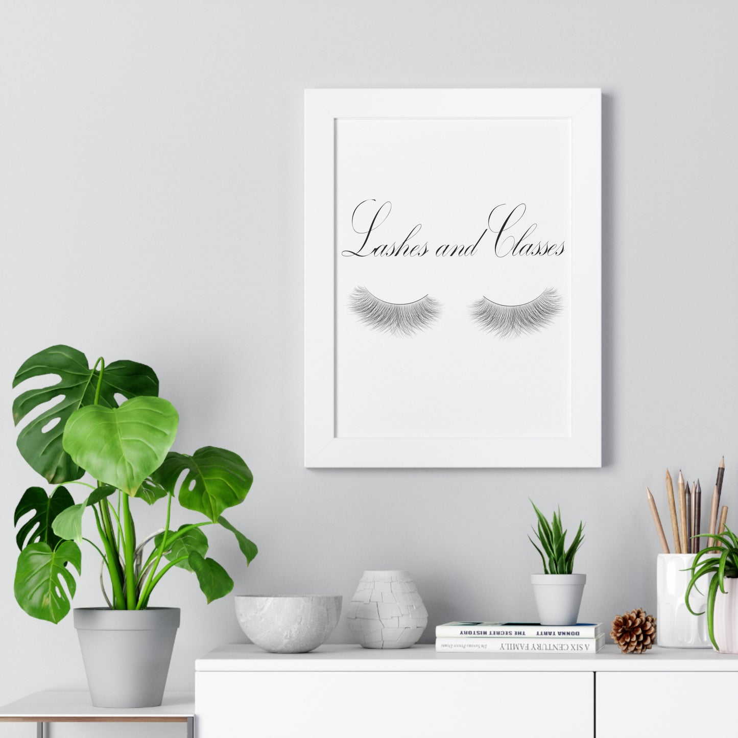 Lashes & Classes Framed Vertical Poster