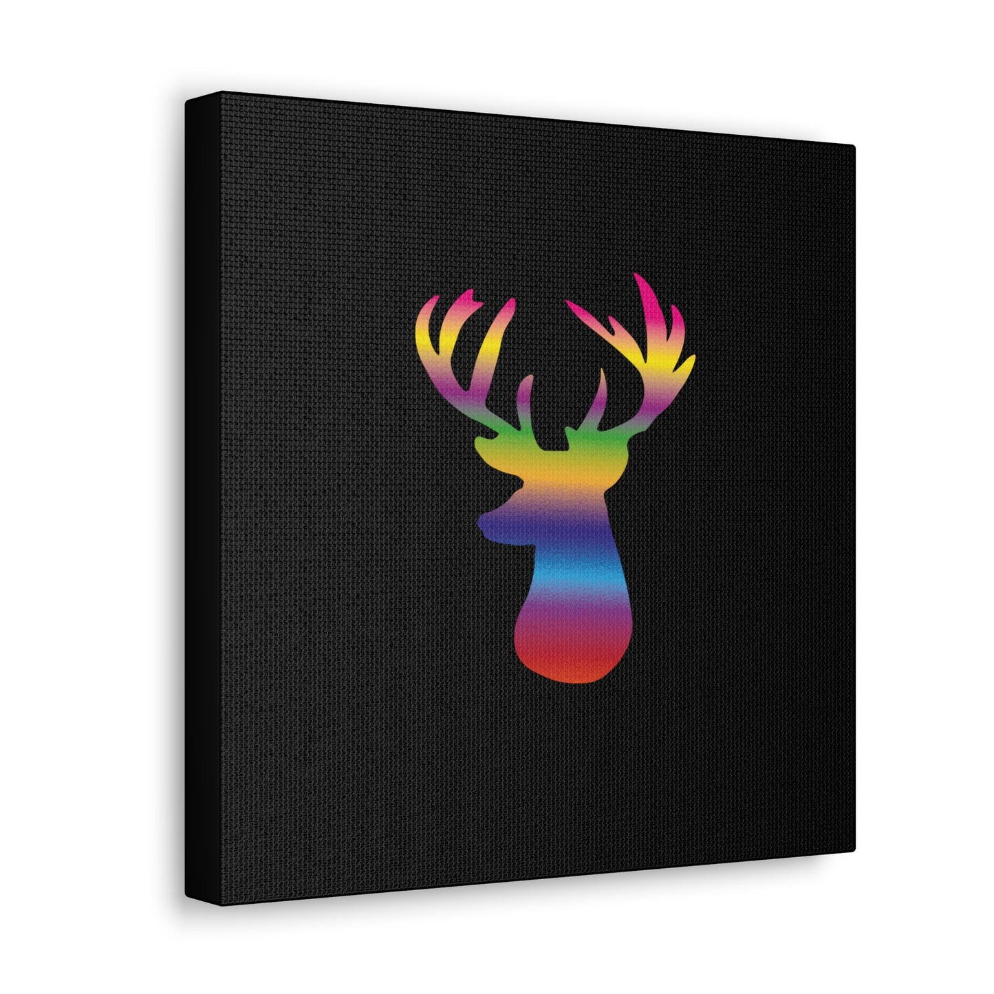 Rainbow Stag Head Canvas Gallery Wraps