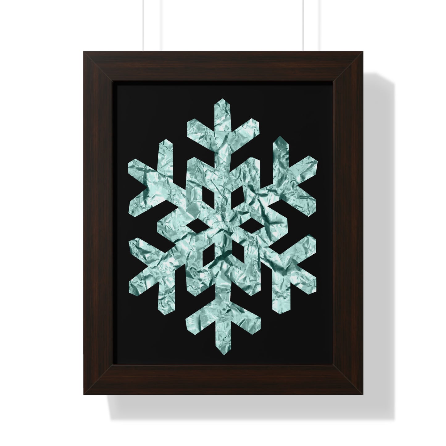 Snowflake Foil Art Framed Vertical Poster