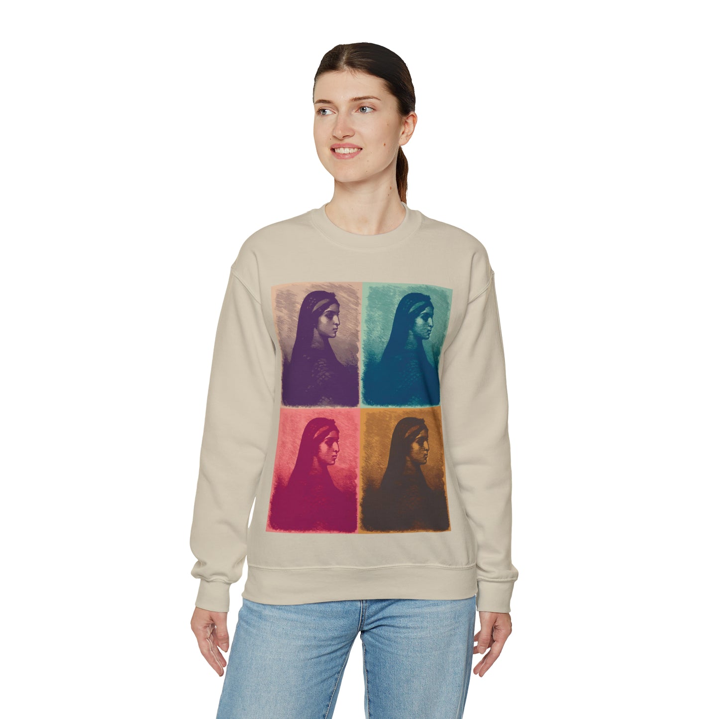 Koptic Woman Art Unisex Heavy Blend Crewneck Sweatshirt