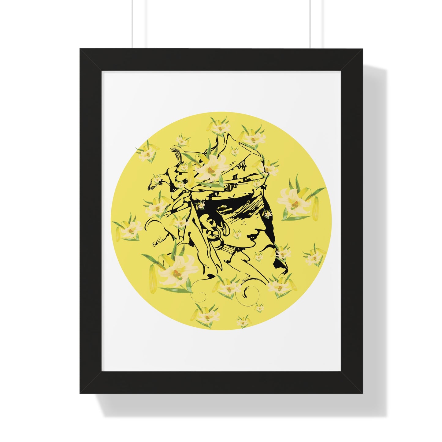 Daffodili Woman Art Framed Vertical Poster