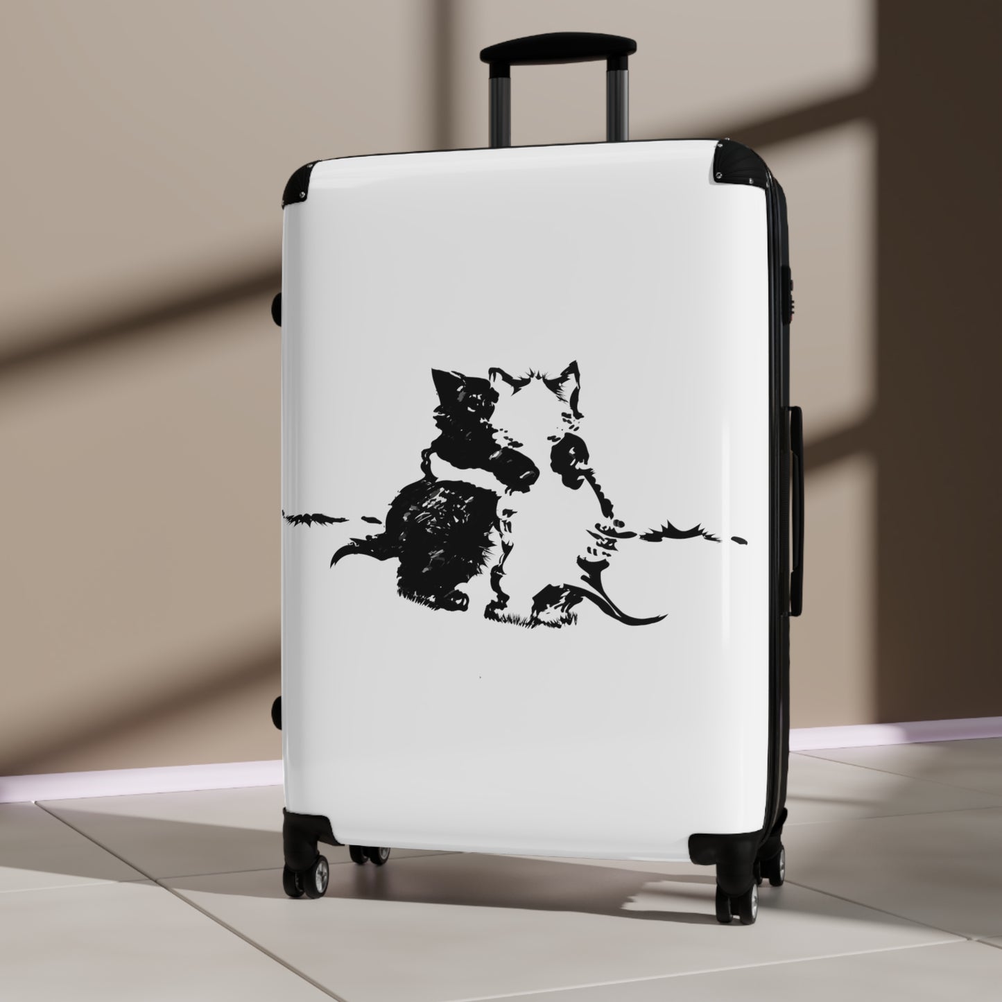 Kissing Black & White Suitcase