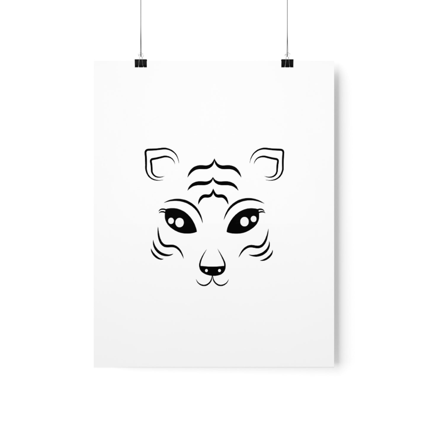 Tiger Face Art Premium Matte Vertical Posters