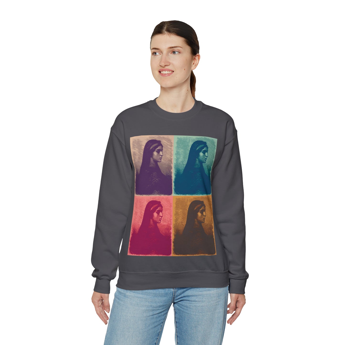 Koptic Woman Art Unisex Heavy Blend Crewneck Sweatshirt