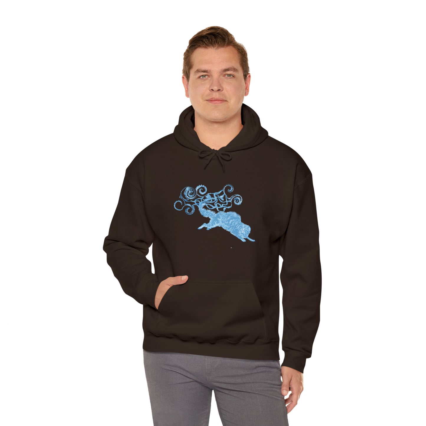 Blue Cat's Tail Art Unisex Heavy Blend™ Hooded Sweatshirt